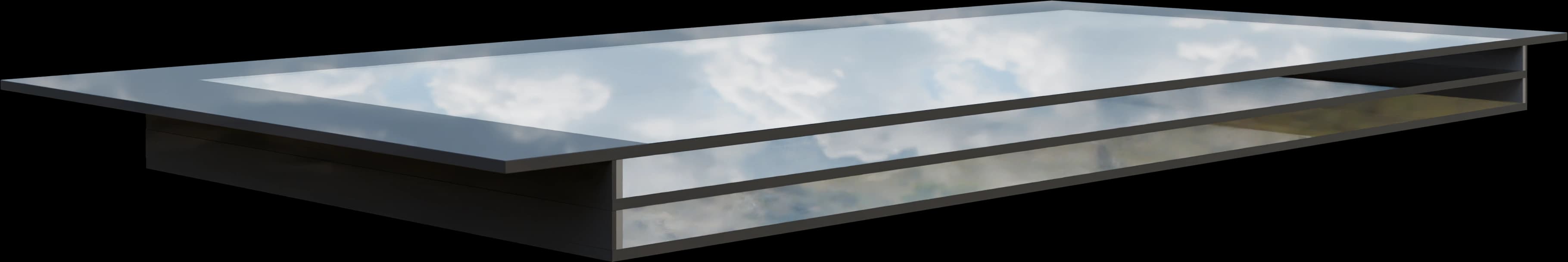 Custom frameless roof lights, built to your size